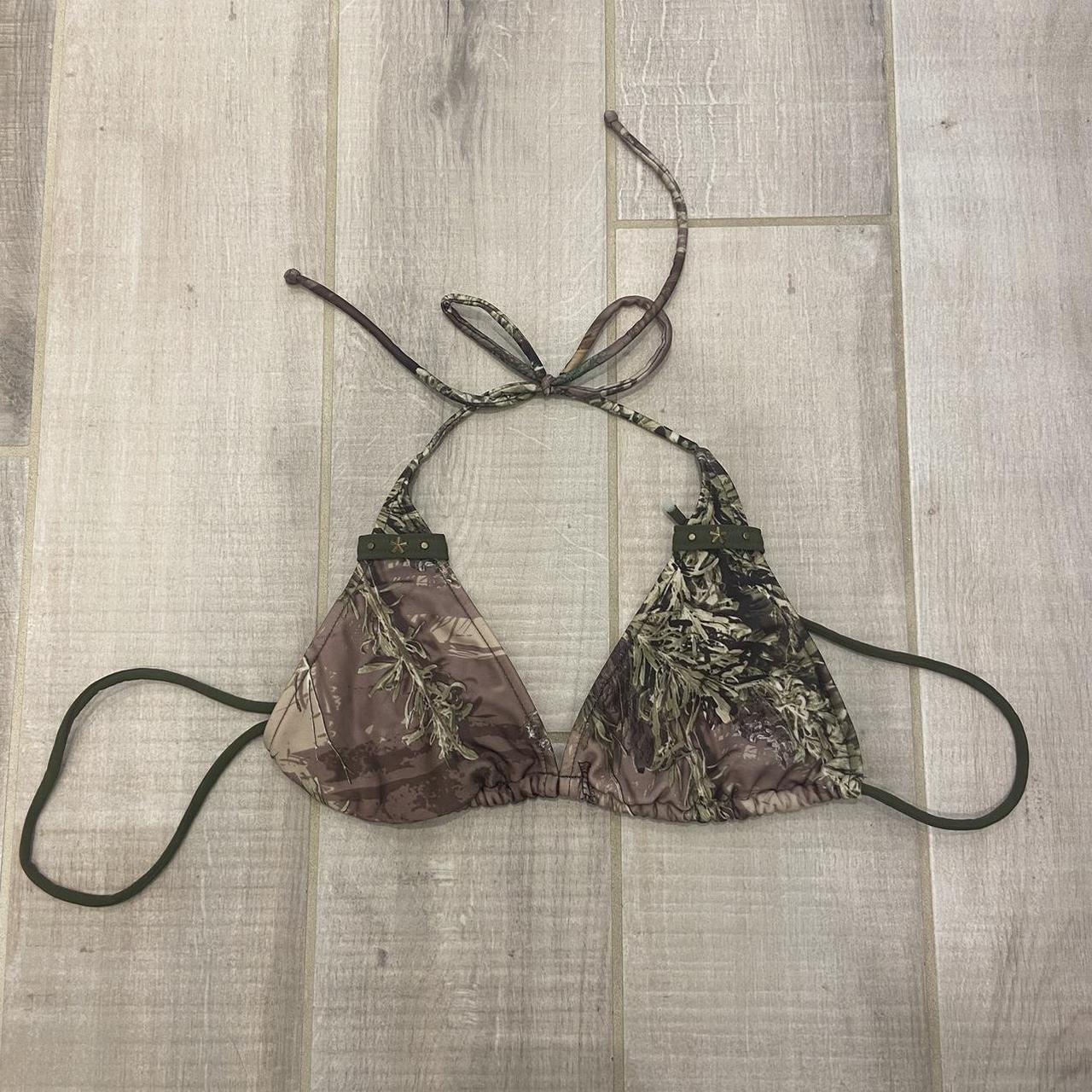 CAMO BATHING SUIT BIKINI TOP｡.*☆, Size: Small (tag...