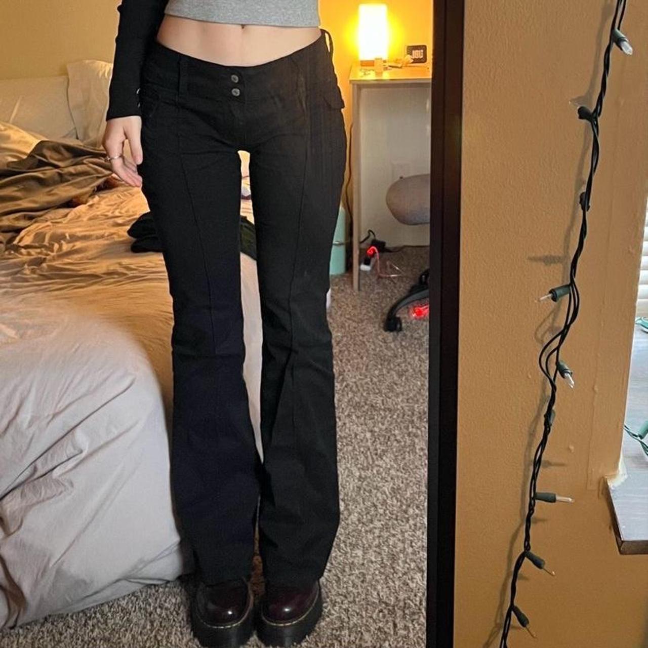 Brandy Melville Agatha Pants. Black/Navy Bring A... - Depop