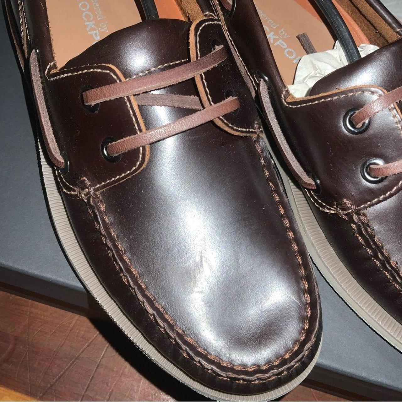 Rockport men’s Perth boat shoe beeswax/dark brown... Depop