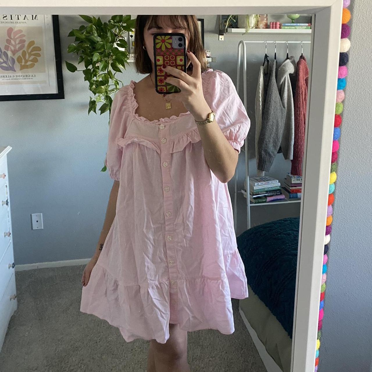 Pink baby doll dress, brand new with tags! This is... - Depop