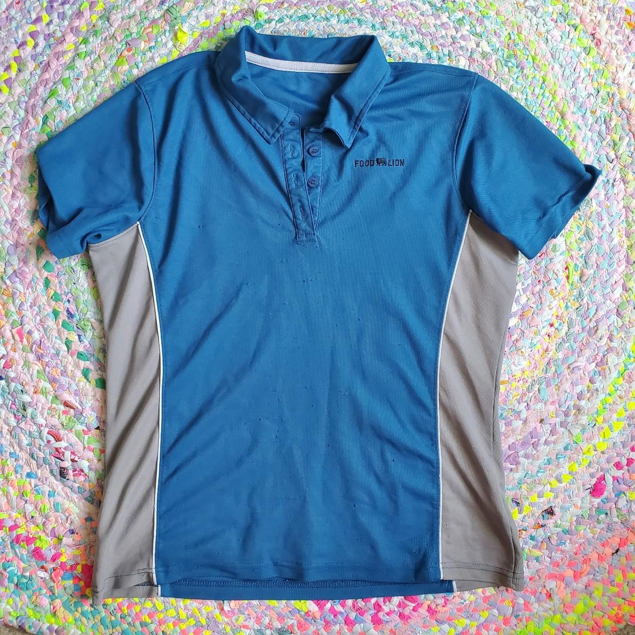 4 food lion uniform shirts polo style womens... Depop