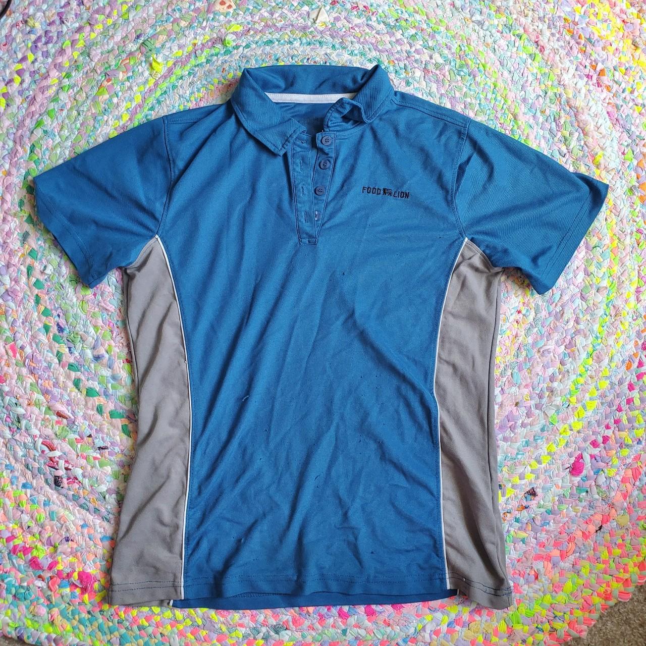 4 food lion uniform shirts polo style womens... Depop