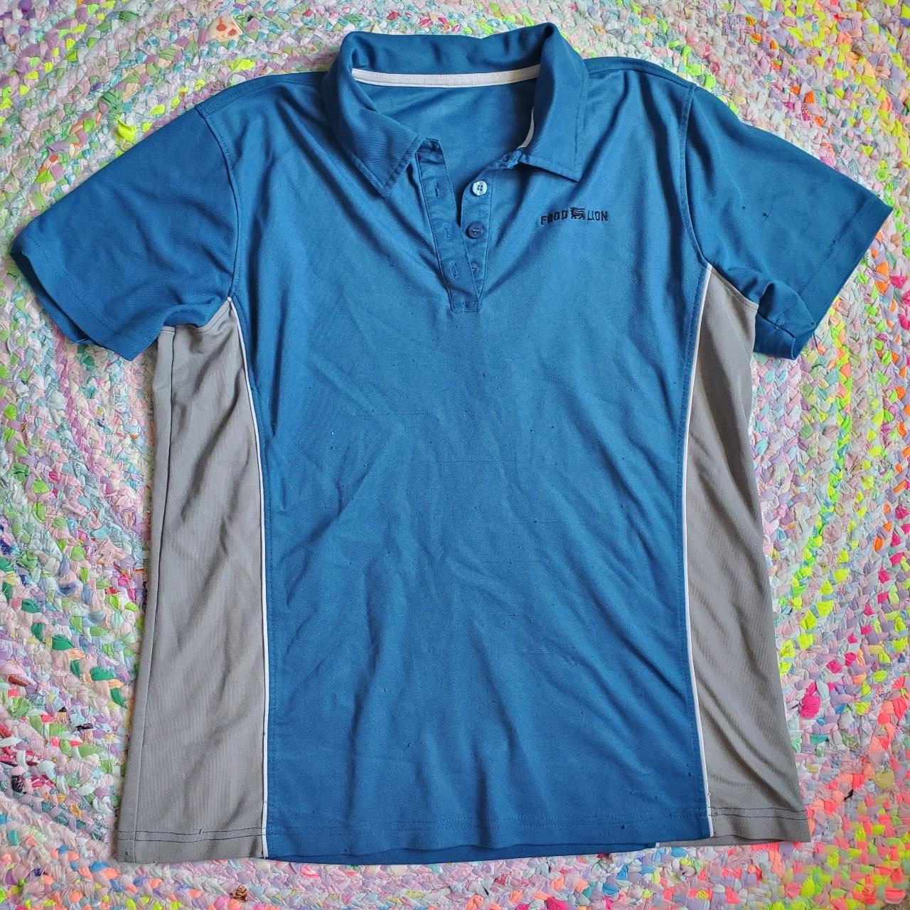 4 food lion uniform shirts polo style womens... Depop