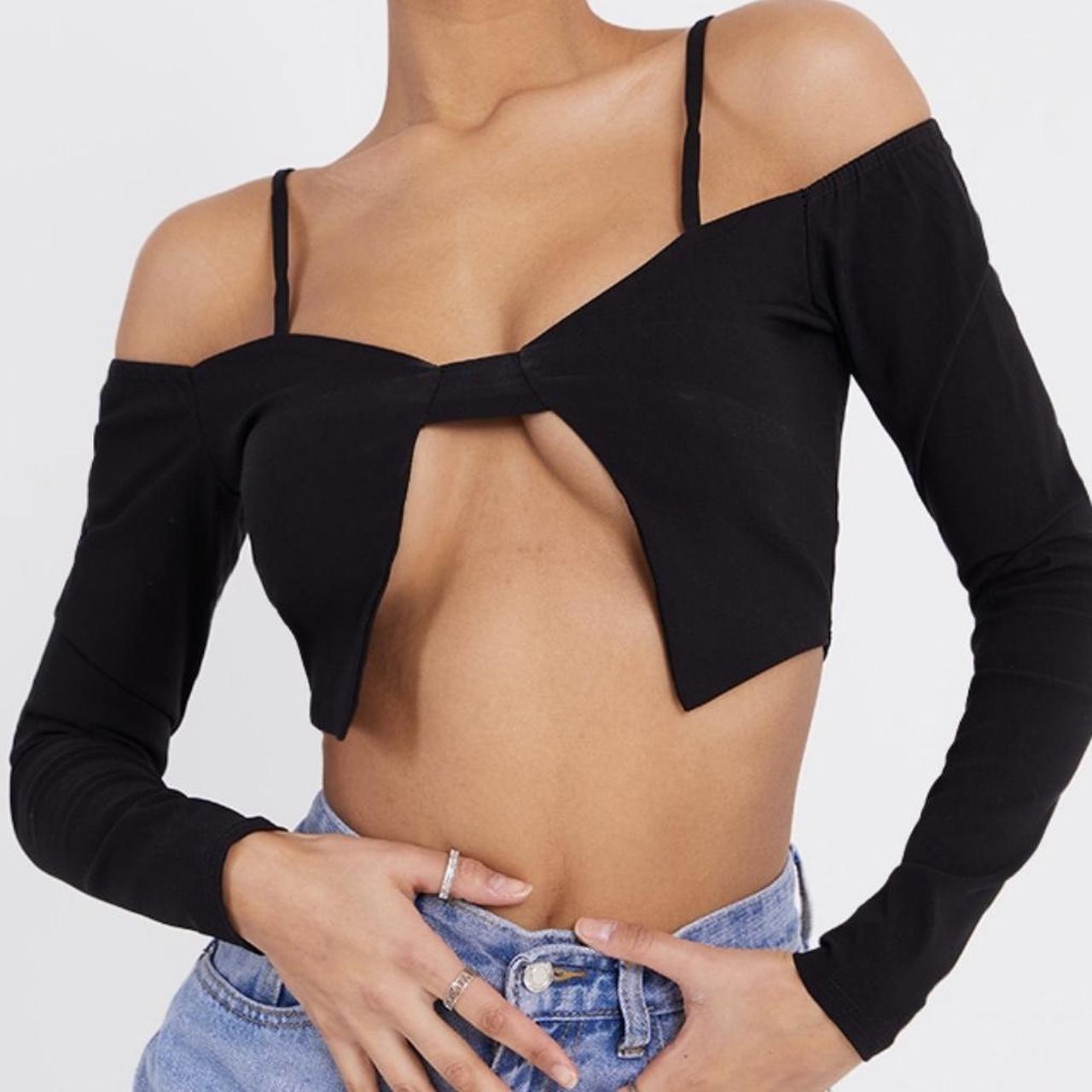 Cold Shoulder Cut Out Detail Woven Top