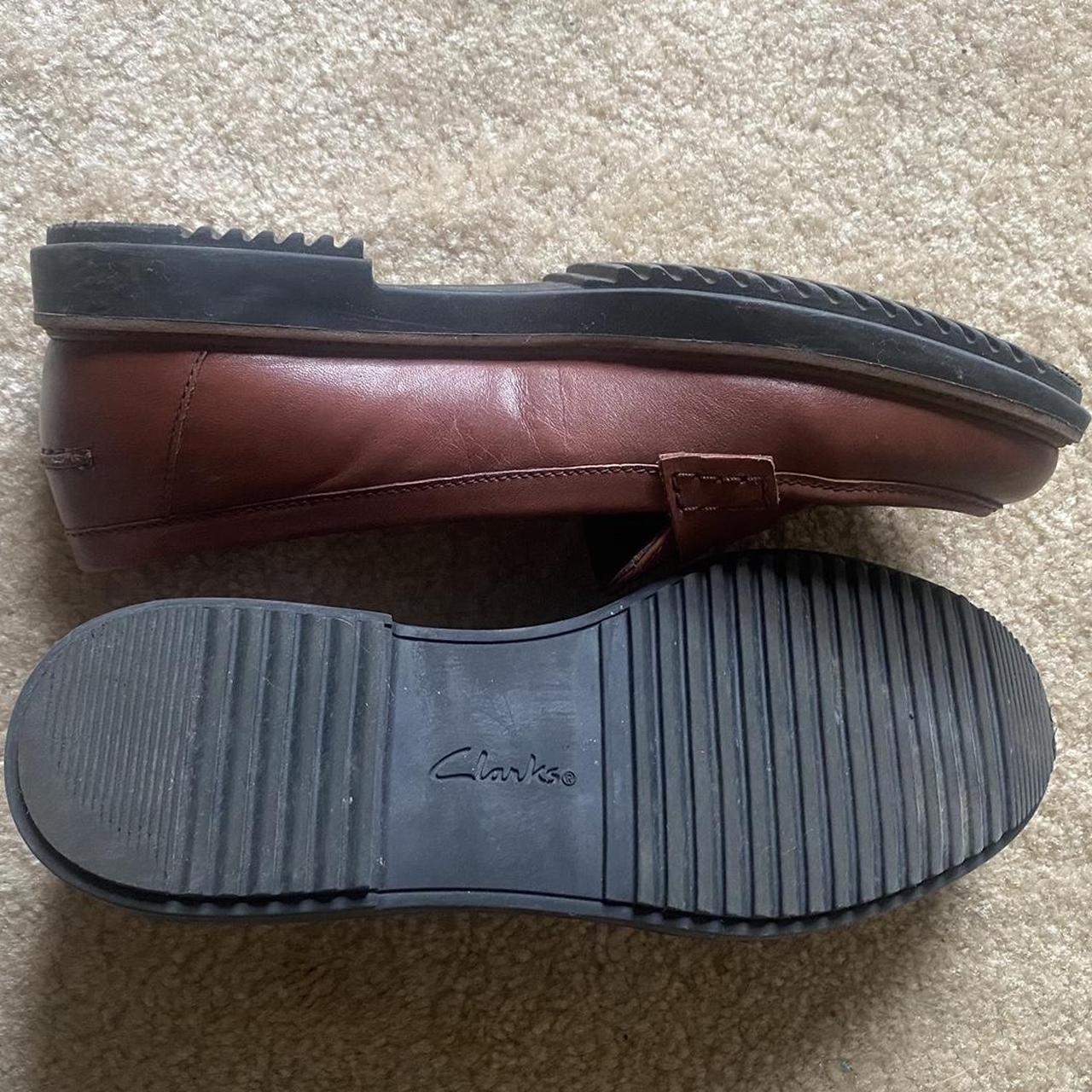 Brown Penny Loafers By Clarks With Memory Foam Depop