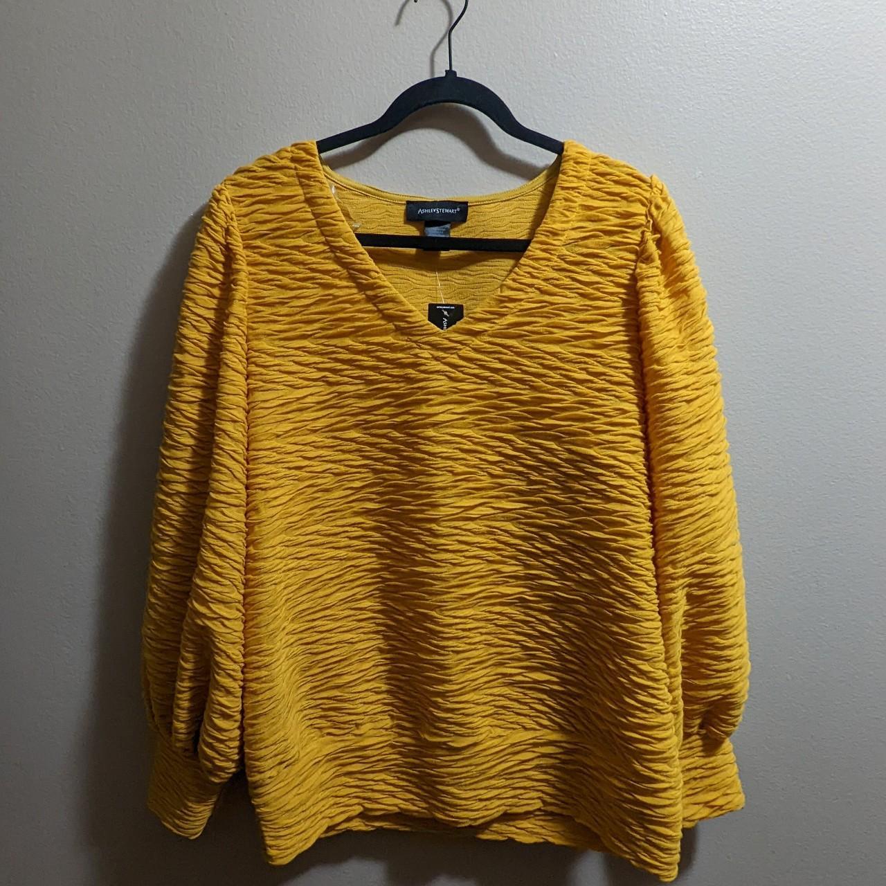 Brand new Ashley Stewart Yellow dress shirt, New... - Depop