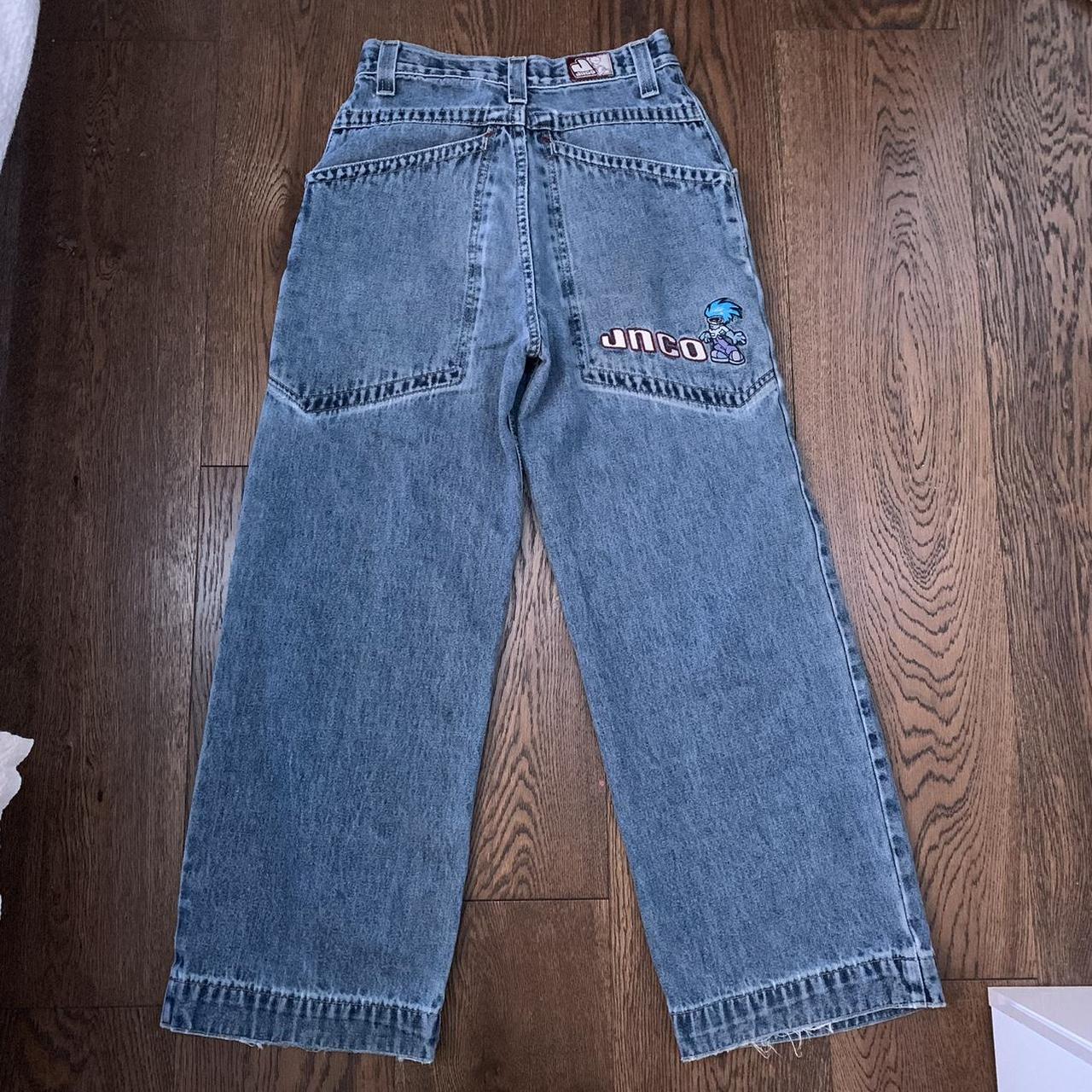 90s Vintage JNCO flame head straight leg jeans with... - Depop