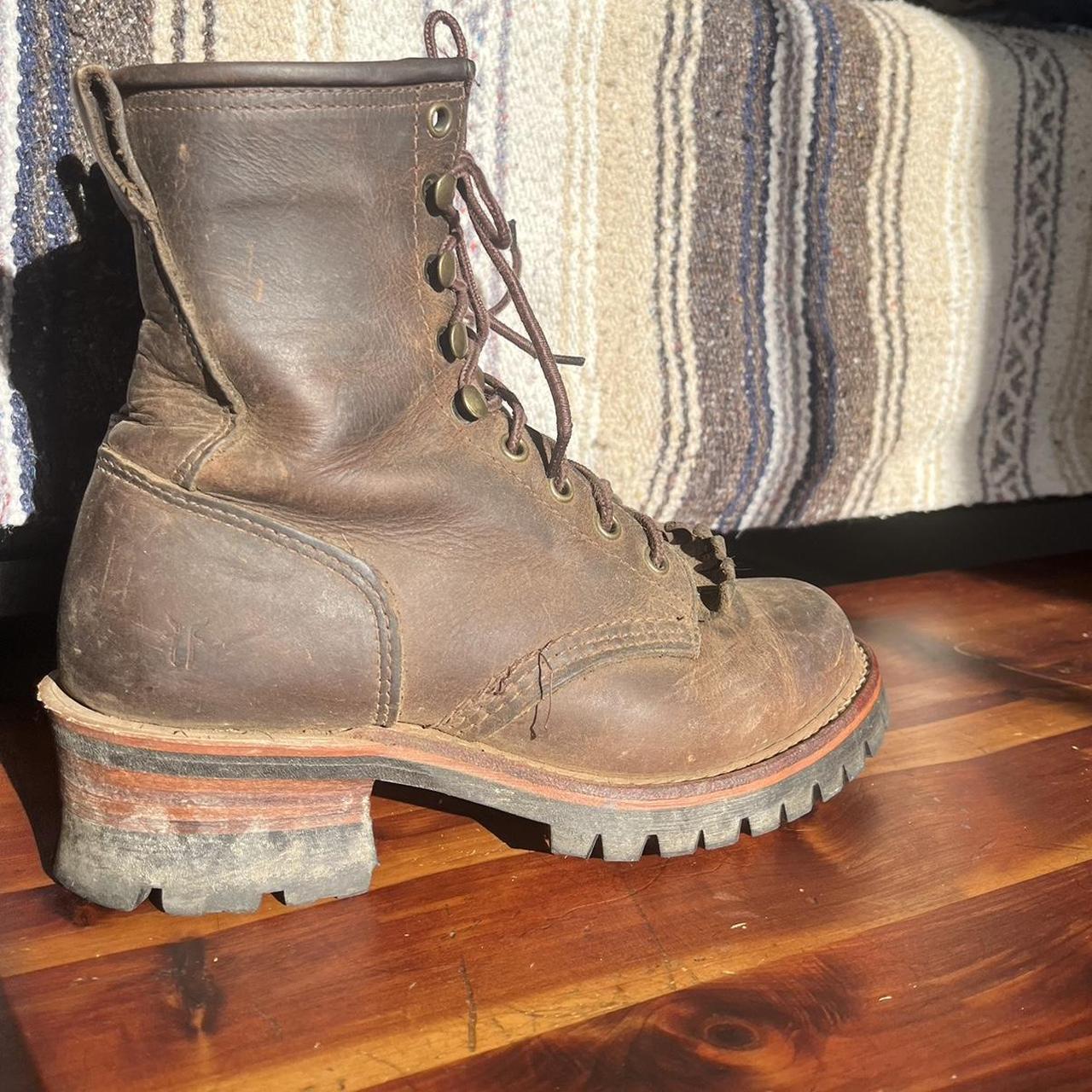 Frye shop logger boots