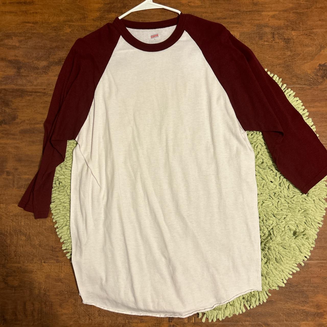 maroon baseball shirt