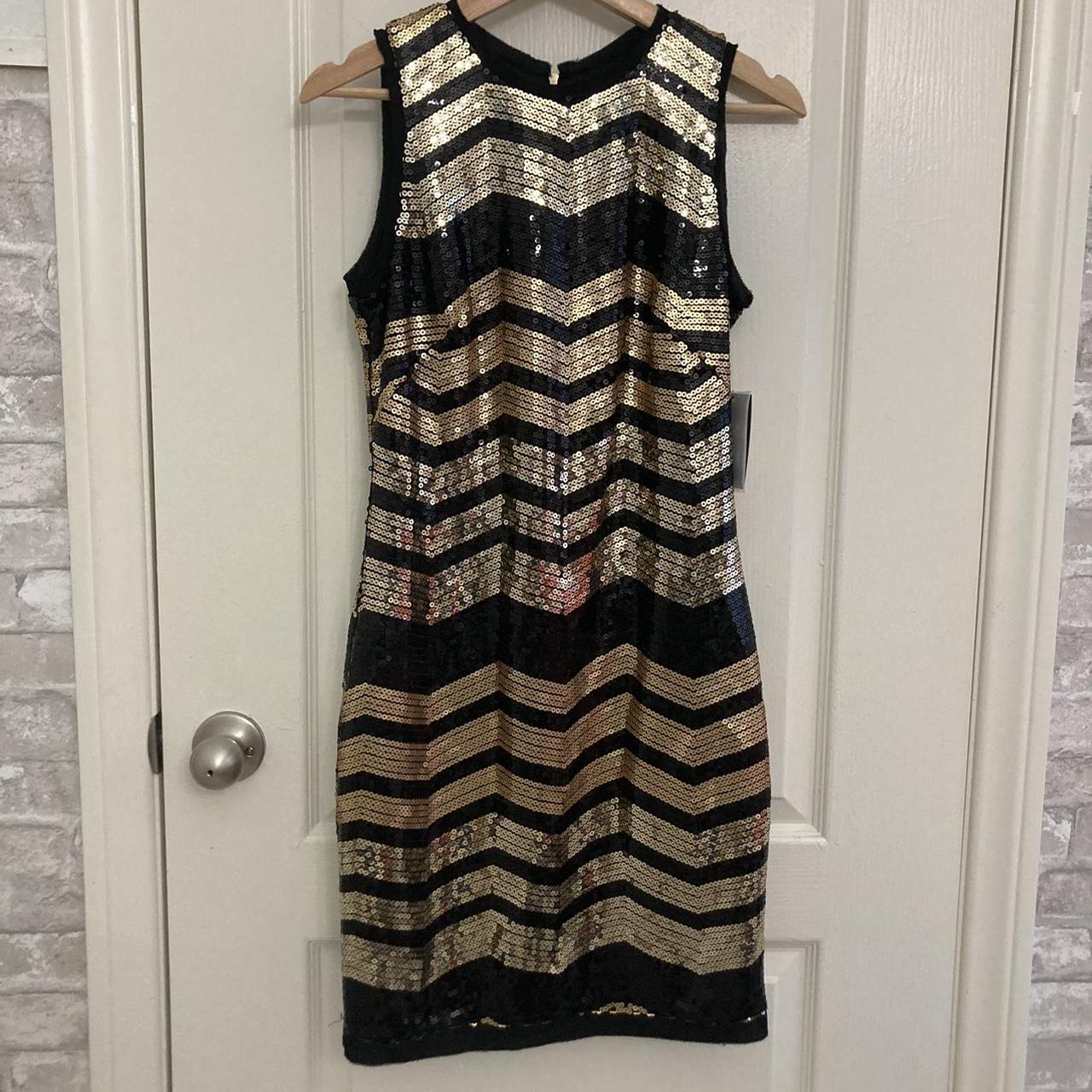 Vince camuto black and hotsell gold dress