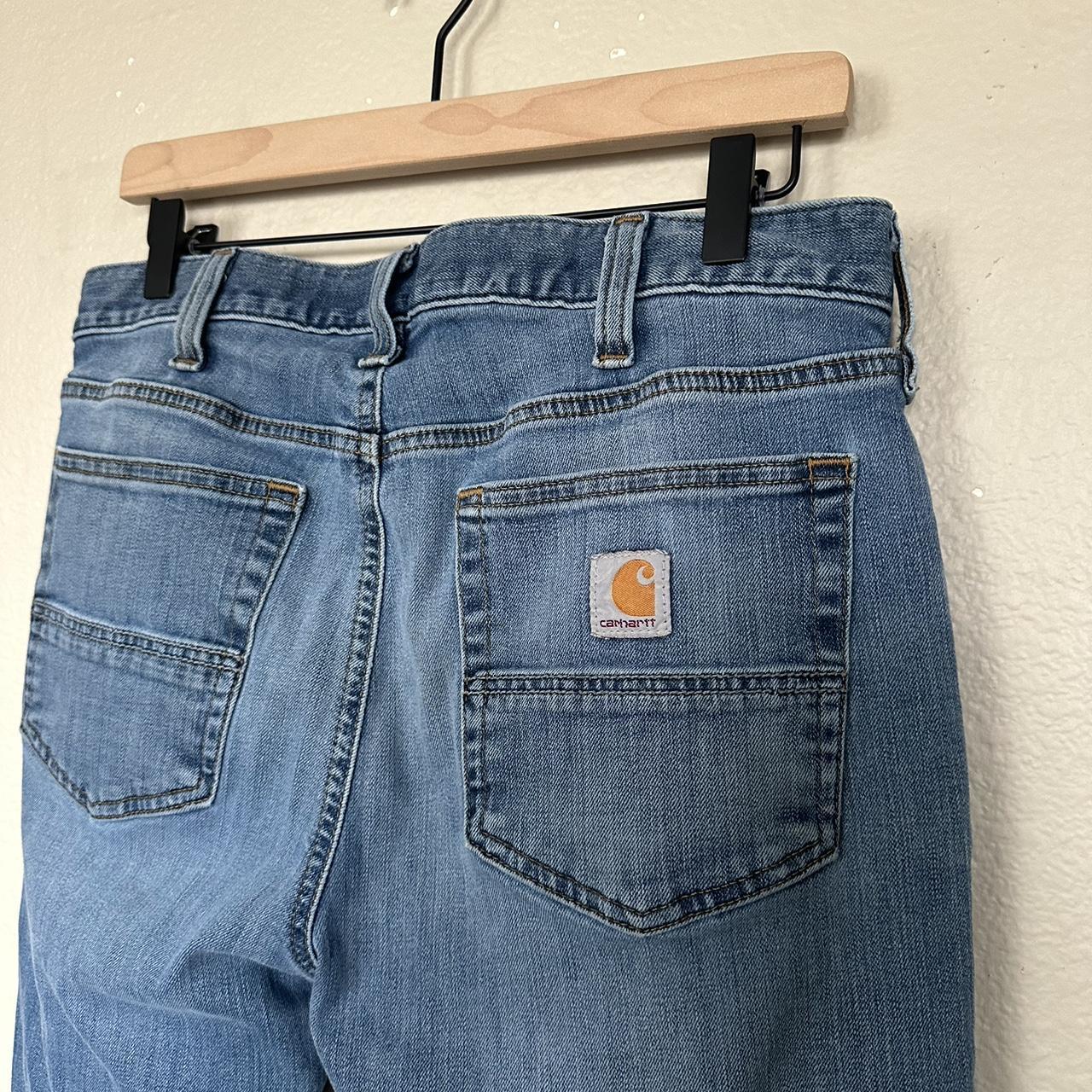 Men’s straight legged Carhartt jeans 👖👖👖 Light blue... - Depop