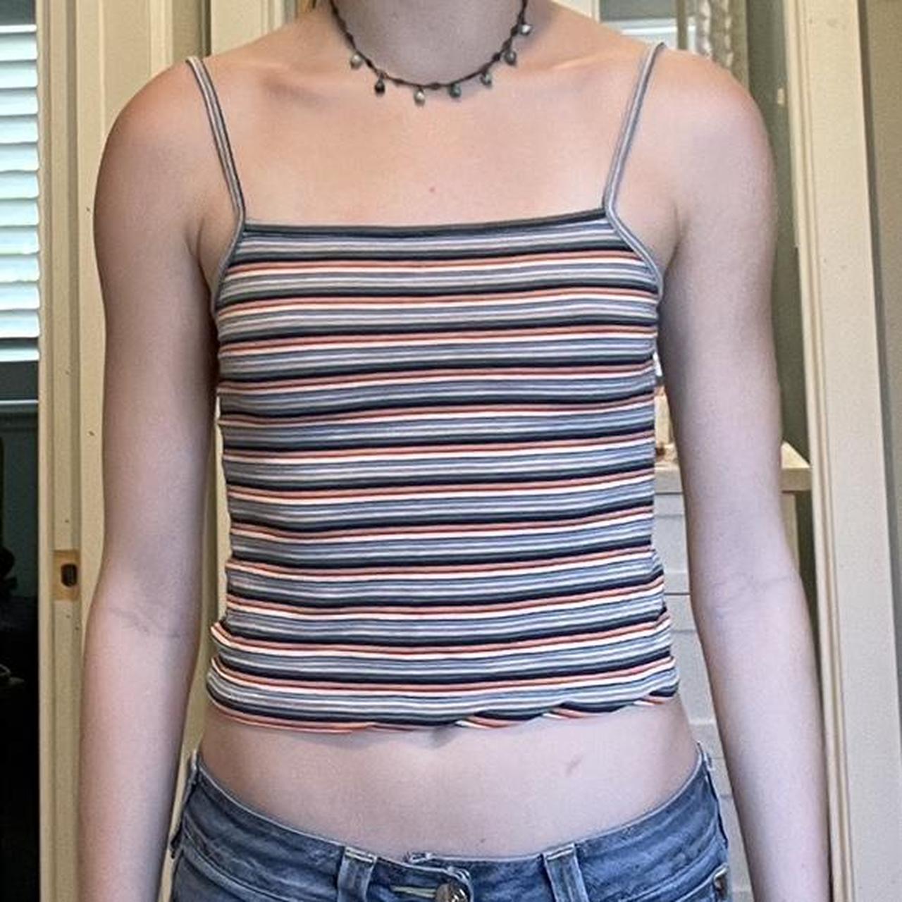 Brandy Melville rainbow striped tube top. Dead stock - Depop