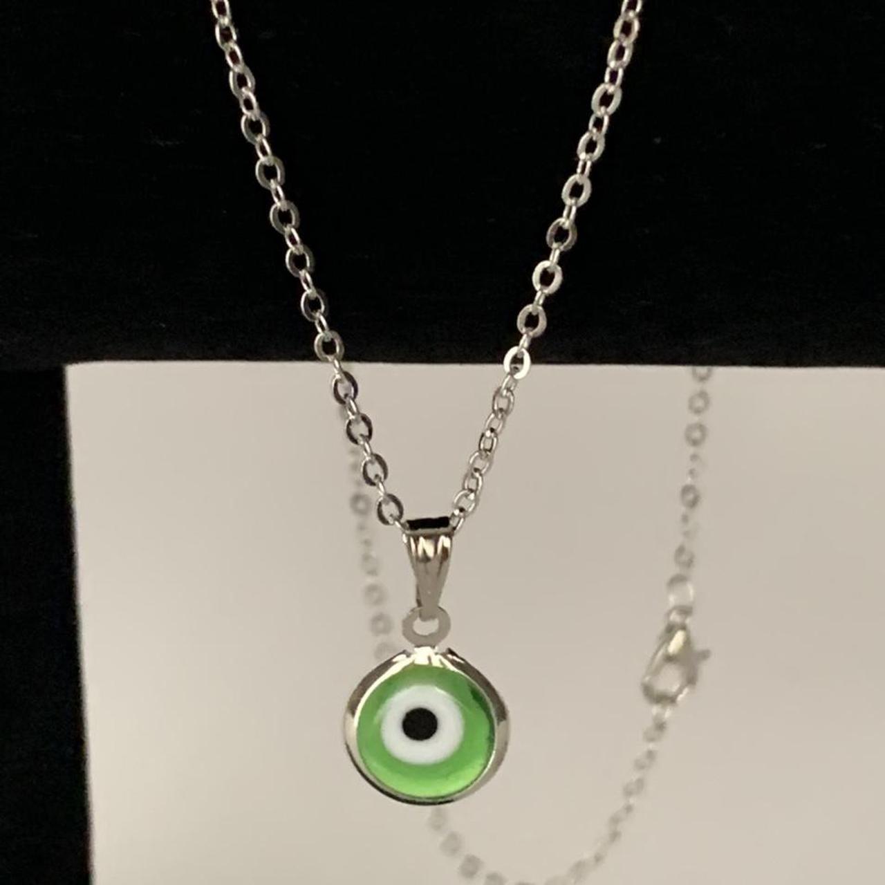 Stainless steel evil hot sale eye necklace