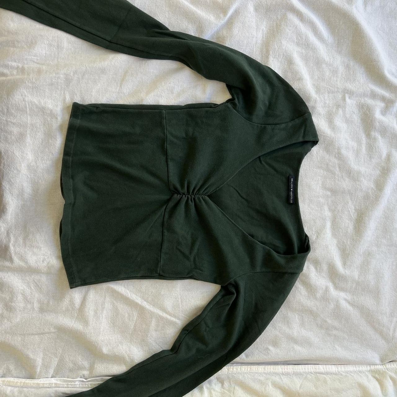 brandy melville green long sleeve top worn only... Depop