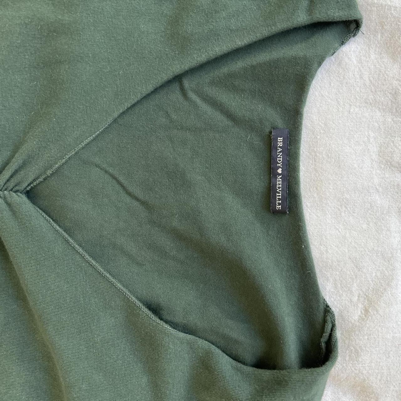 brandy melville green long sleeve top worn only... - Depop