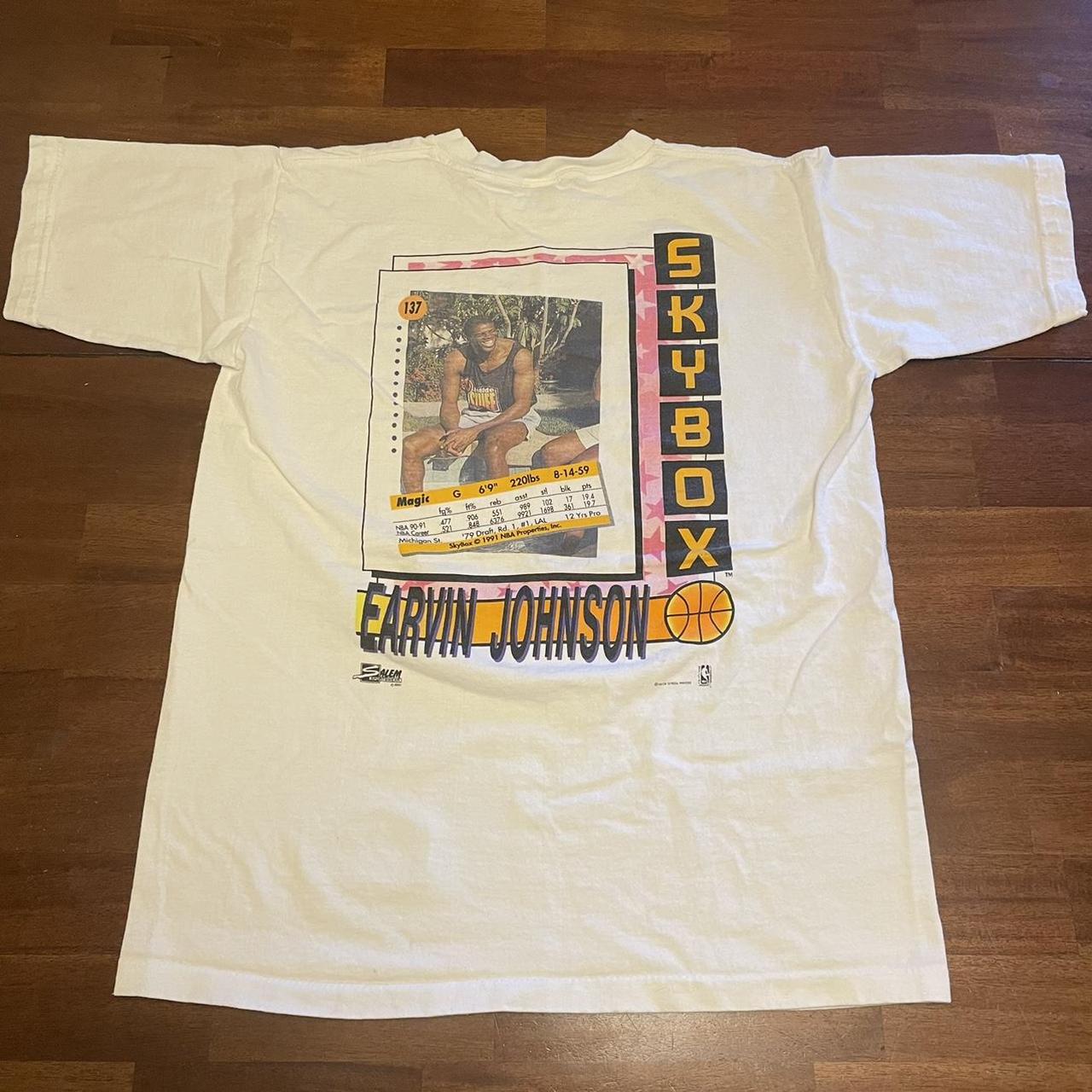 Vintage NBA La Lakers Magic Johnson Tee Shirt 1990s Medium Made in USA