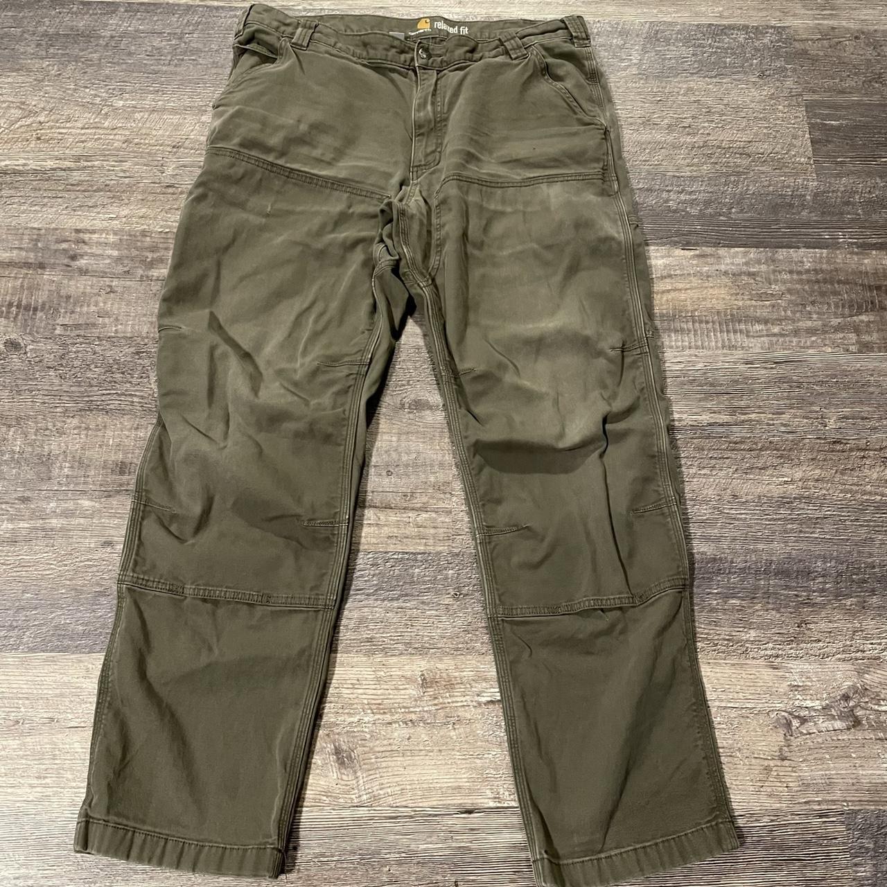 Vtg Carhartt logger Work jeans, fit size 37, in... - Depop