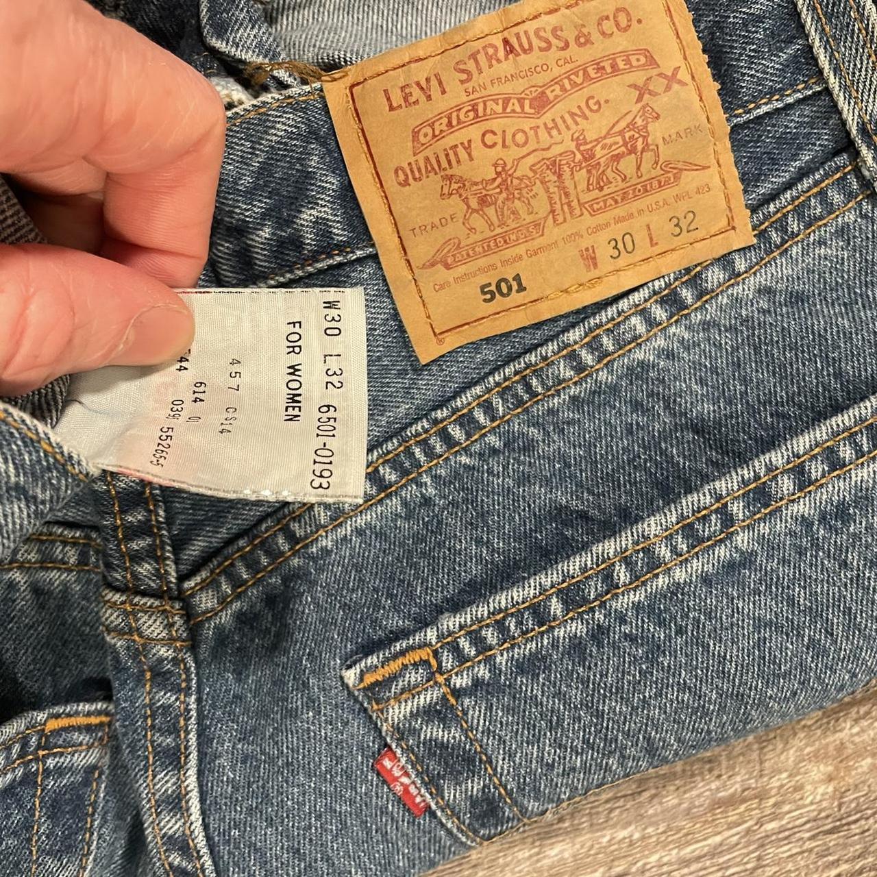 VTG Levis 501 for women Jeans 28 x 32 USA Made 90s... - Depop