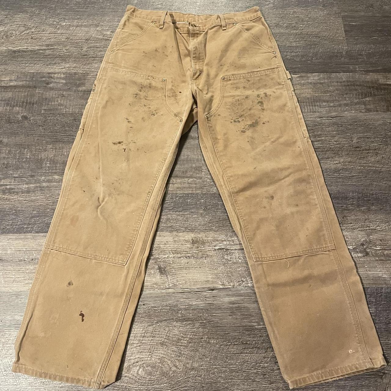 Vtg Carhartt logger Work jeans, size 36”, in... - Depop