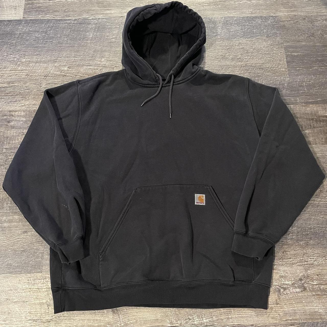 Carhartt Men's Black Hoodie | Depop