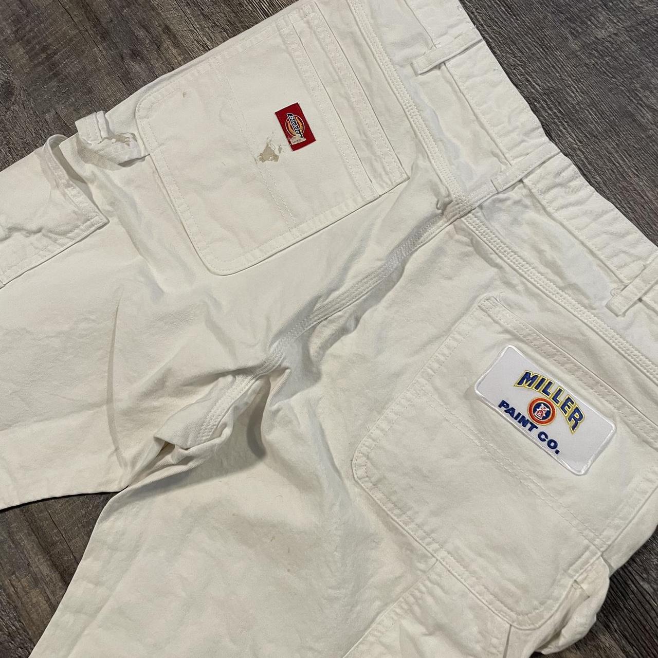 Dickies painter pants, white carpenter pants with