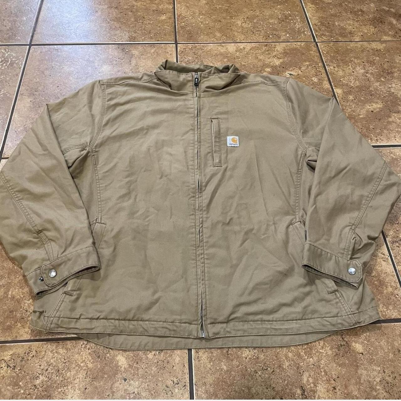 Carhartt Quick Duck Cryder Foreman Khaki Jacket. Depop