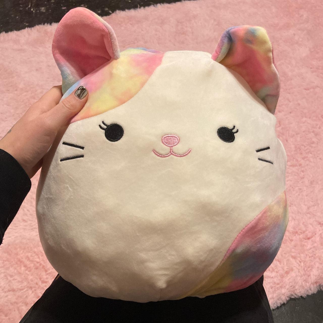 Tie dye squishmallow kitty that folds inside out to... Depop