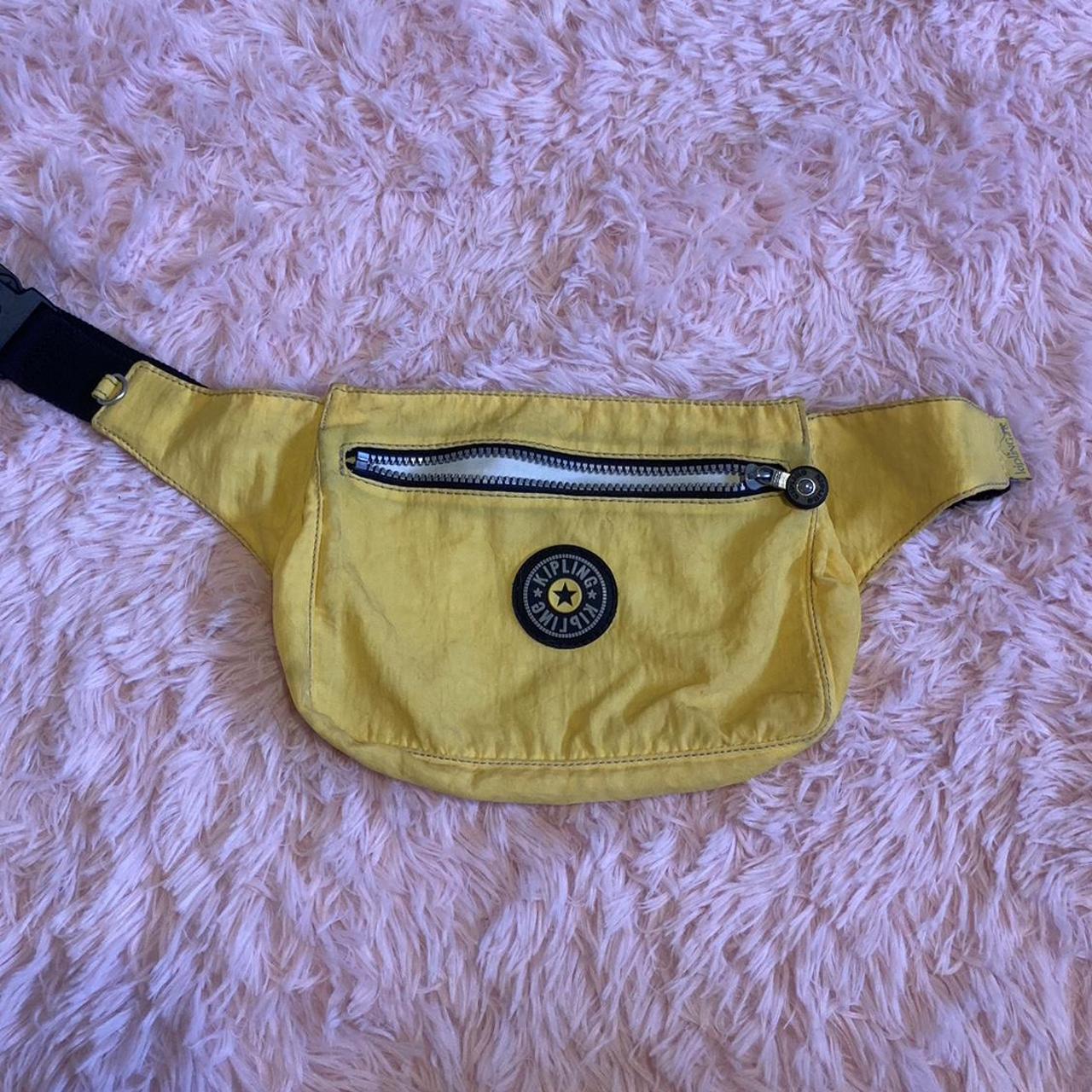 Yellow Kipling fanny pack. In great used condition,... - Depop