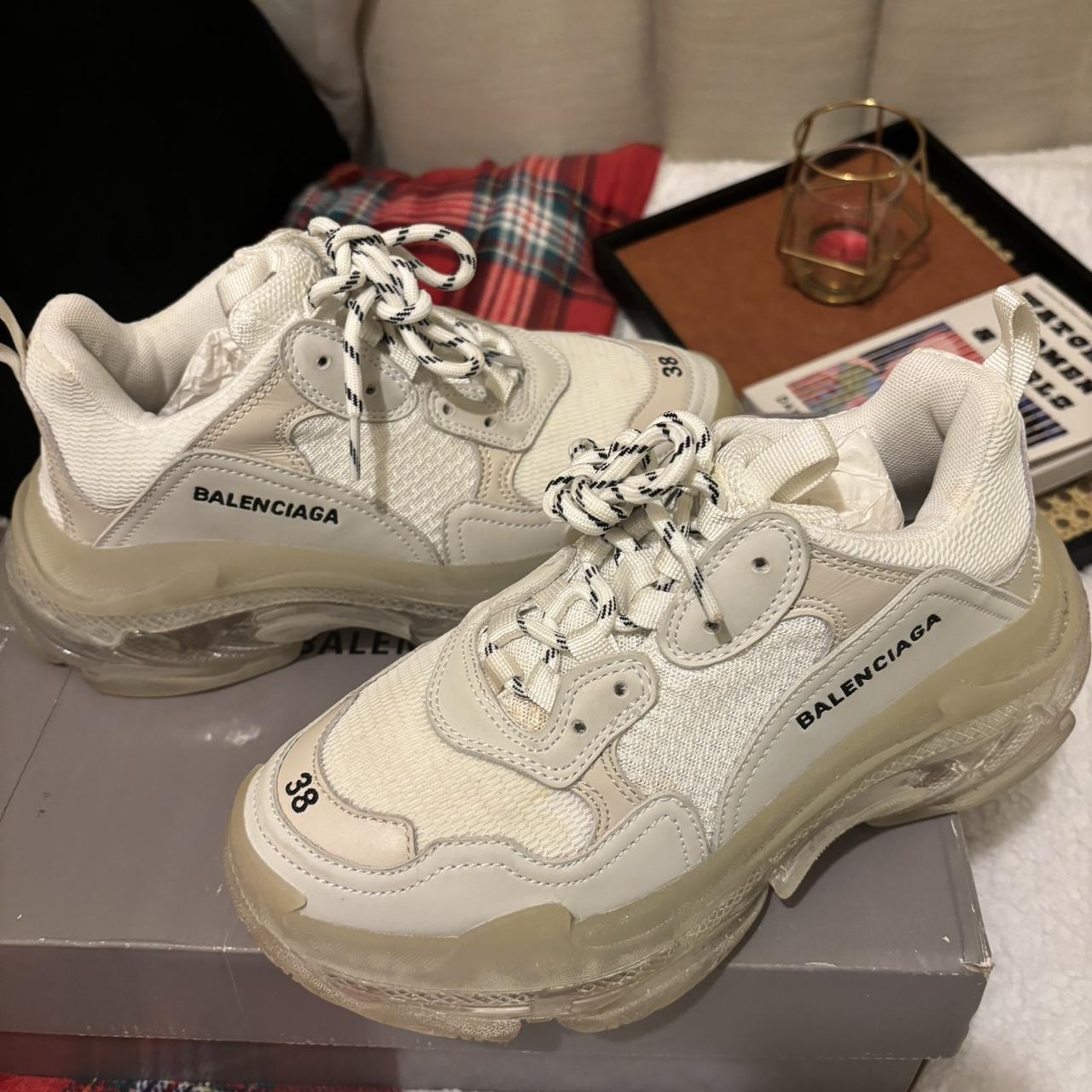 Balenciaga triple s hot sale total white