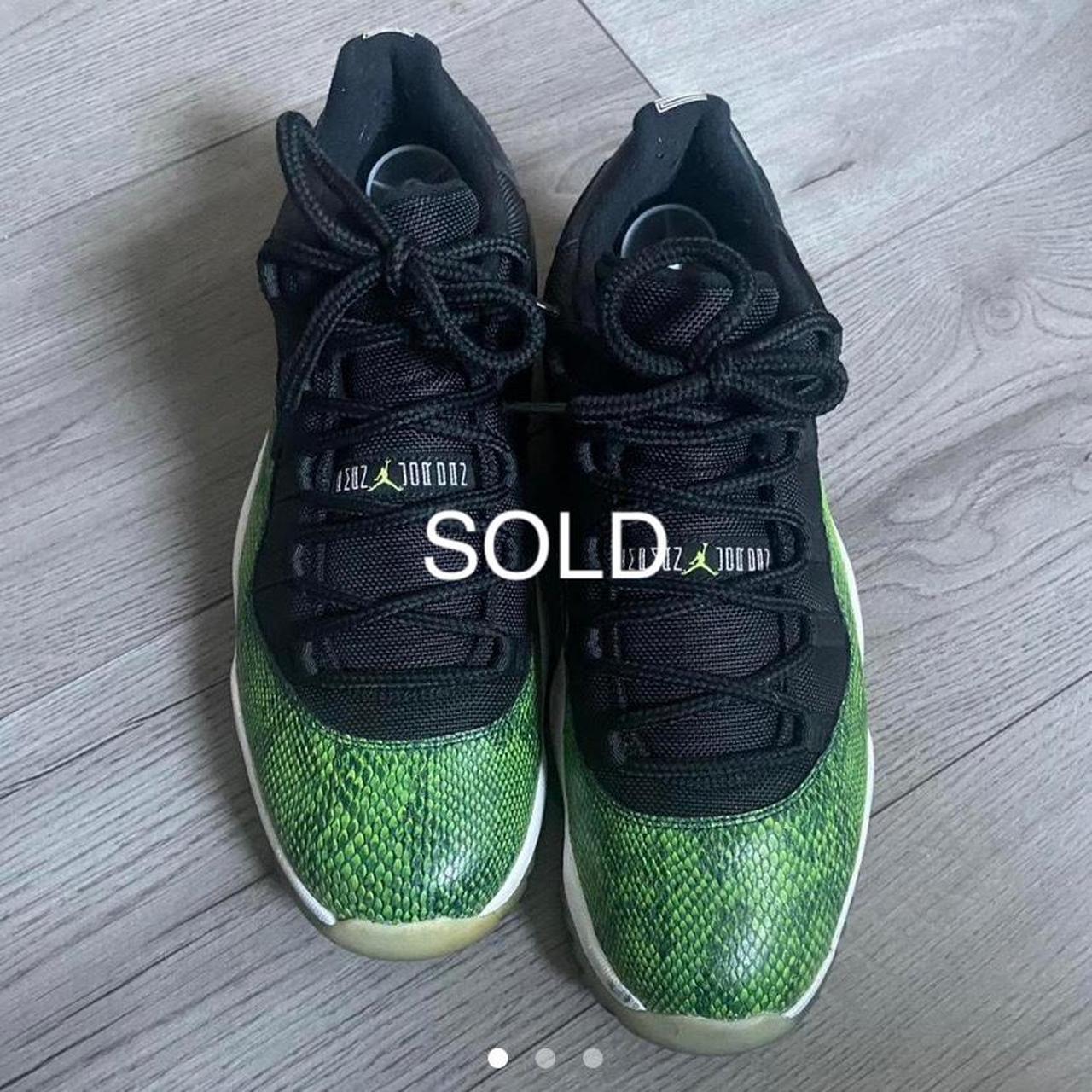 Nike Jordan 11 Green Snakeskin Air Jordan 11 Low... - Depop