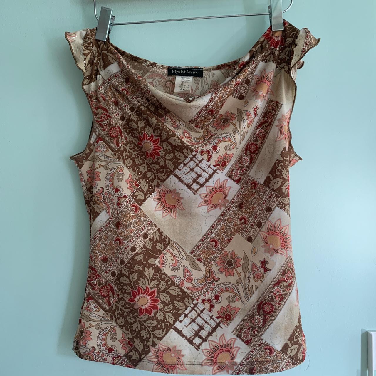 Khaki Krew Women's Tan and Pink Vest
