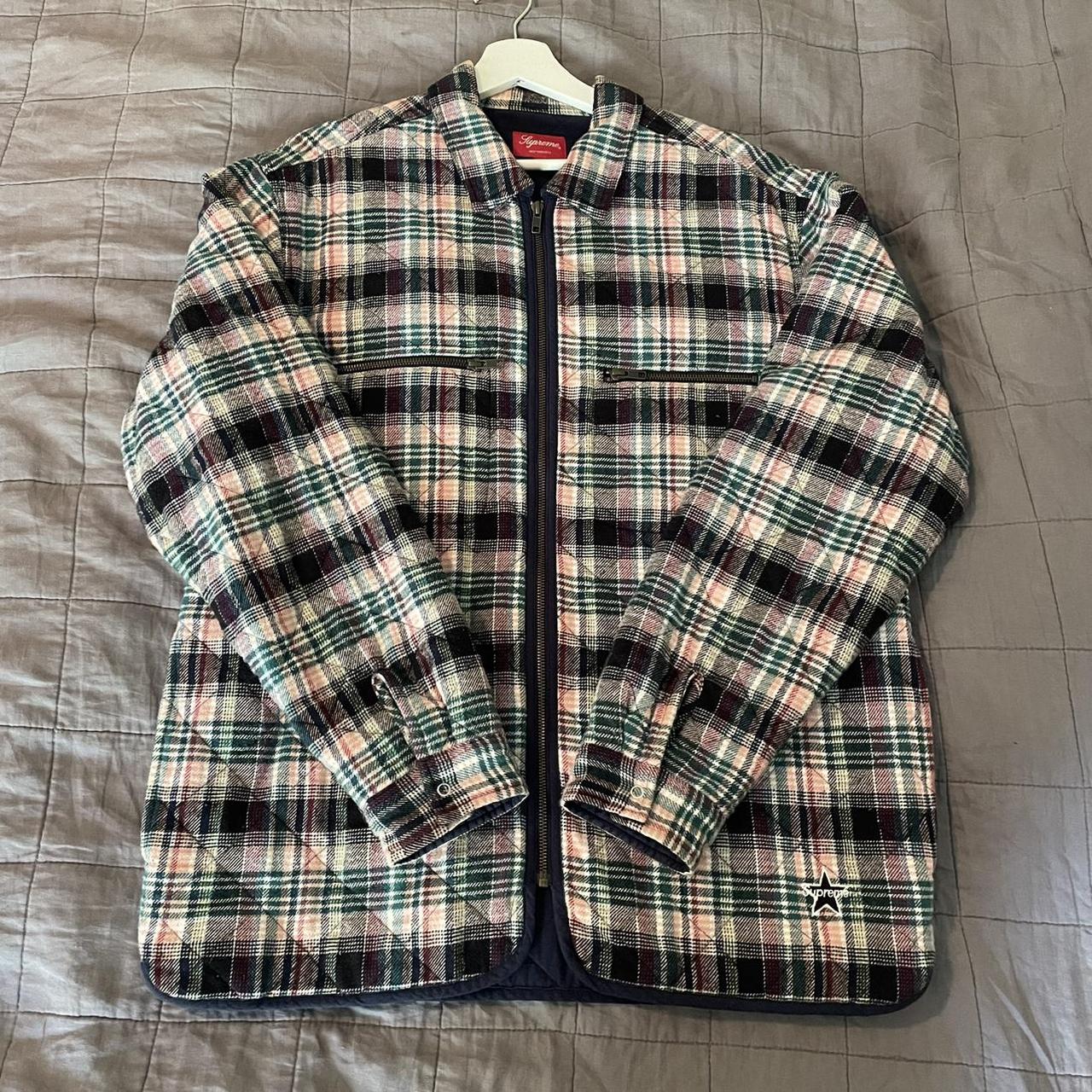 Supreme Quilted Faded Plaid Shirt