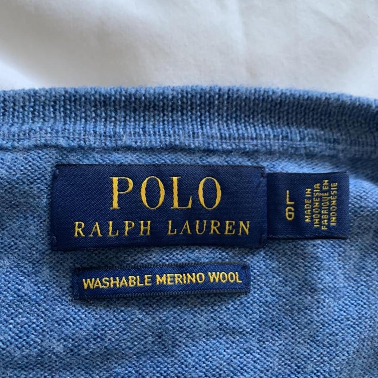 Polo Ralph Lauren Men's Blue and Navy Jumper | Depop