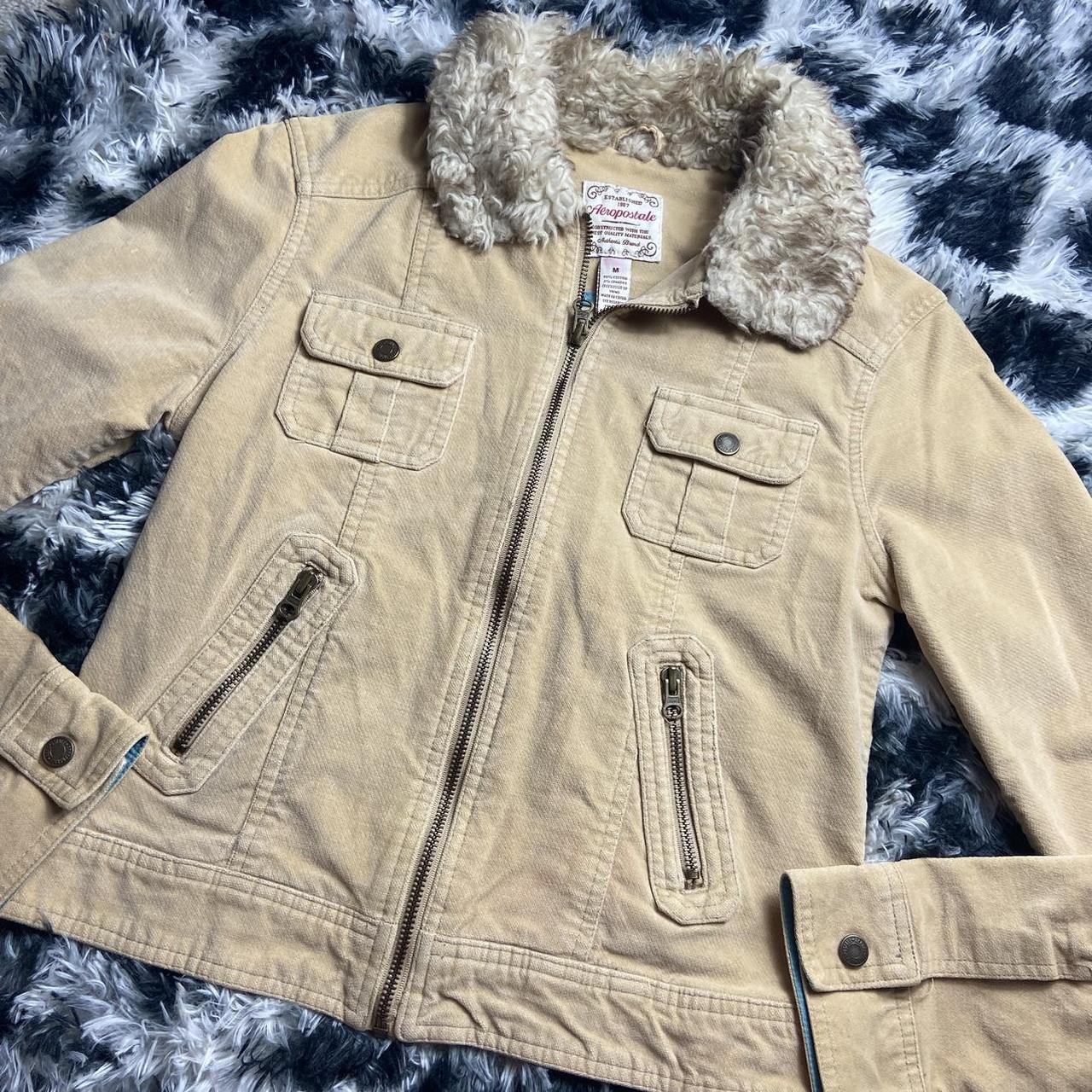 Fur lined 2000s aeropostale jacket in great... Depop