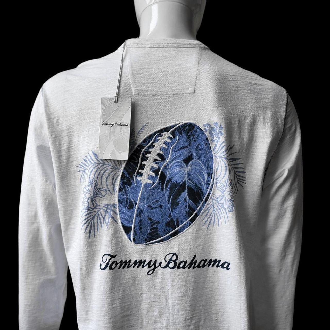 Men's Tommy Bahama White Dallas Cowboys Laces Out Billboard Long Sleeve T-Shirt Size: Medium