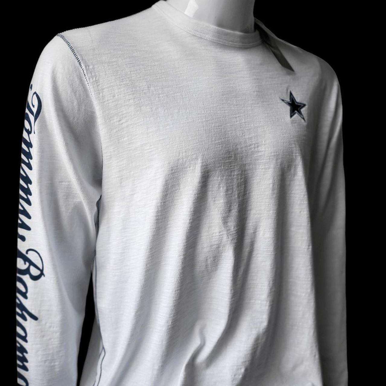 Men's Tommy Bahama White Dallas Cowboys Laces Out Billboard Long Sleeve  T-Shirt