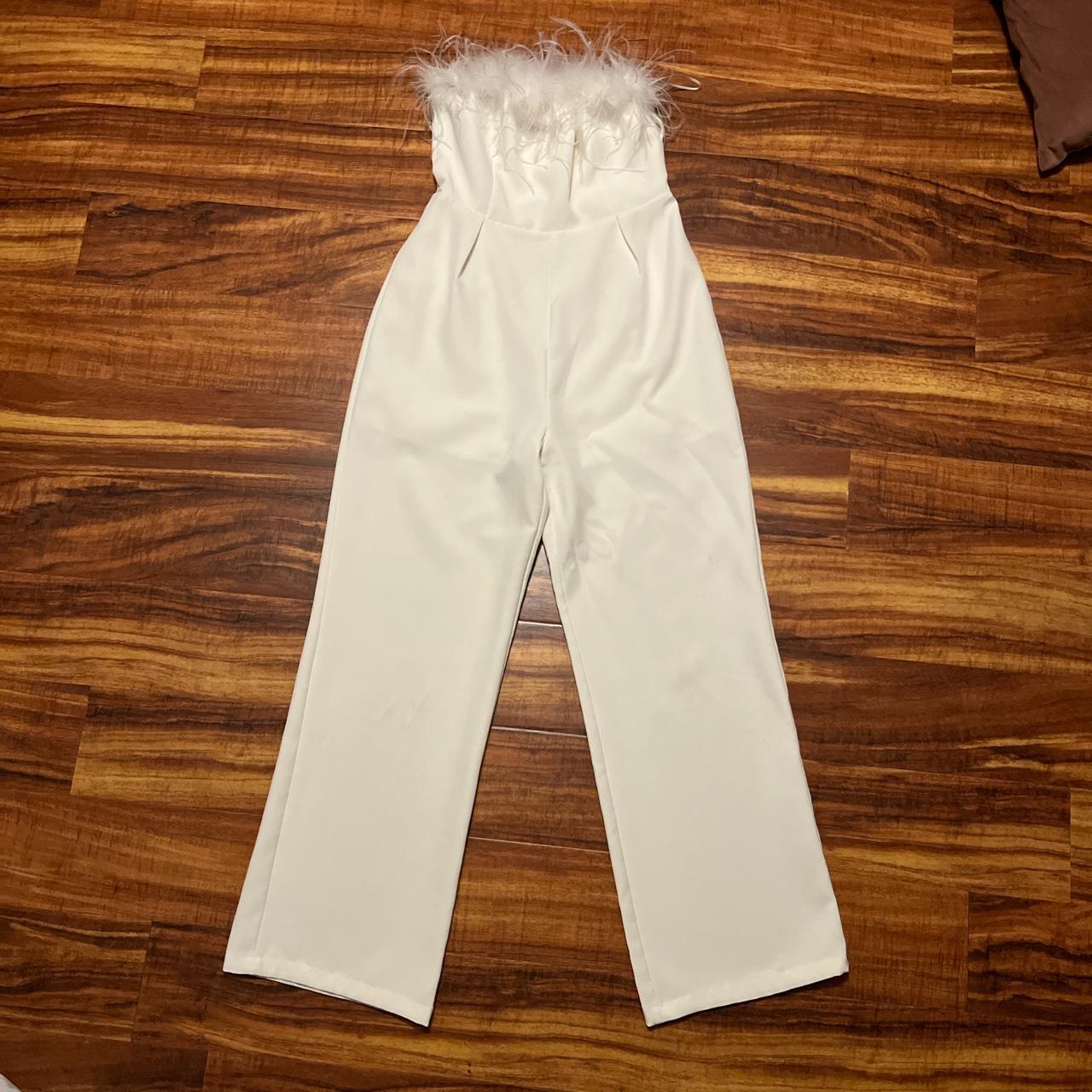 White fashion jumpsuit bachelorette