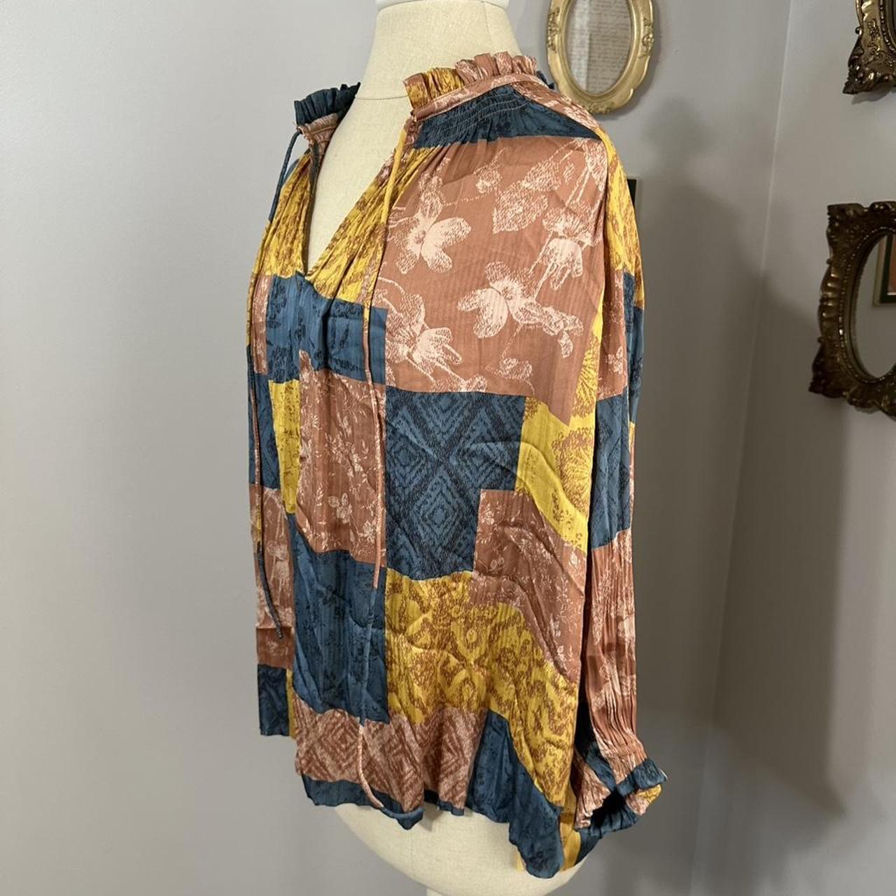 Women's Blouse - Multi - S – Current Air Patchwor… - image 4