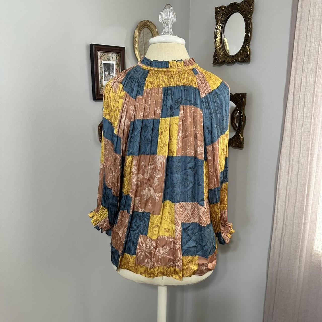 Women's Blouse - Multi - S – Current Air Patchwor… - image 6