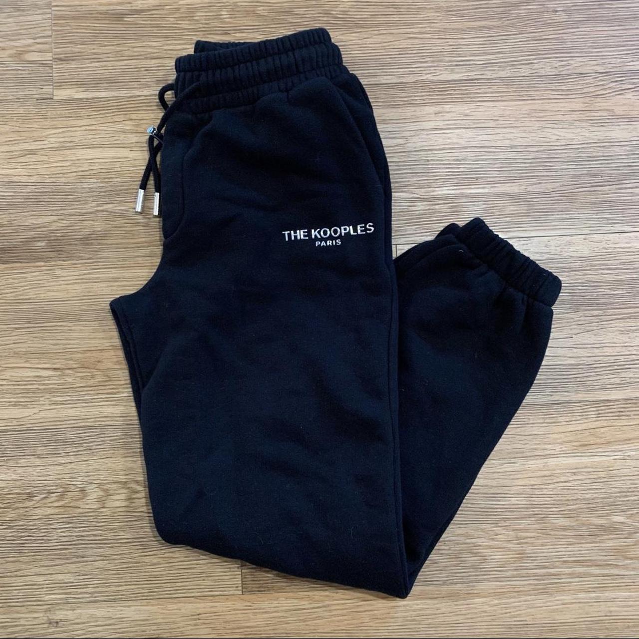 The Kooples Men's Black and Silver Joggers-tracksuits | Depop