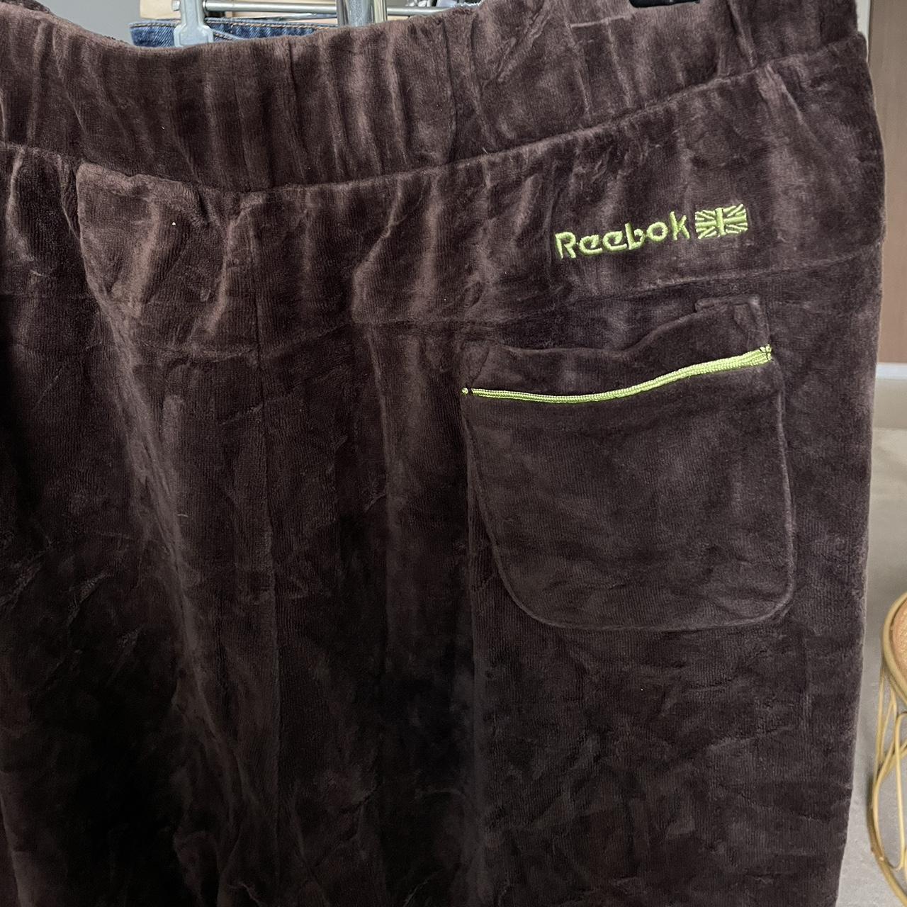 Vintage Suede Reebok Sweatpants Fit like a size... - Depop