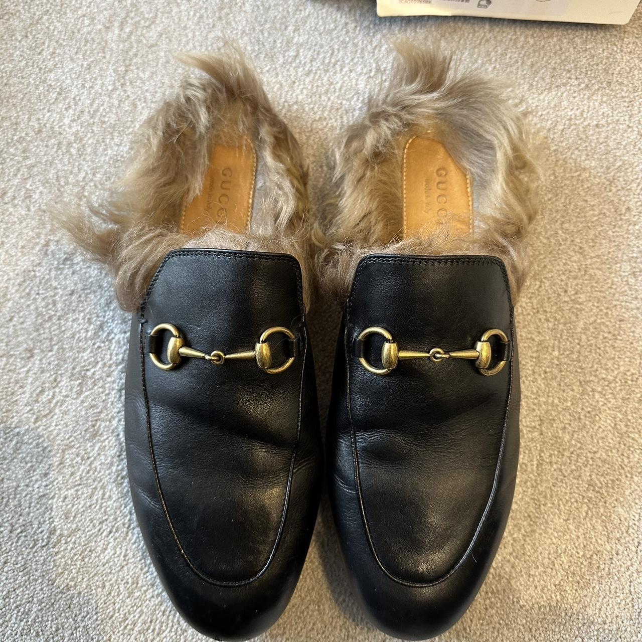 Gucci women's deals fur loafers