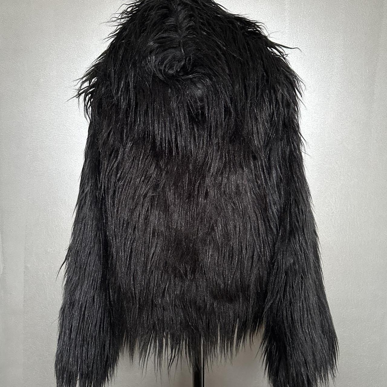 japanese brand ACDC RAG faux faur jacket with... - Depop