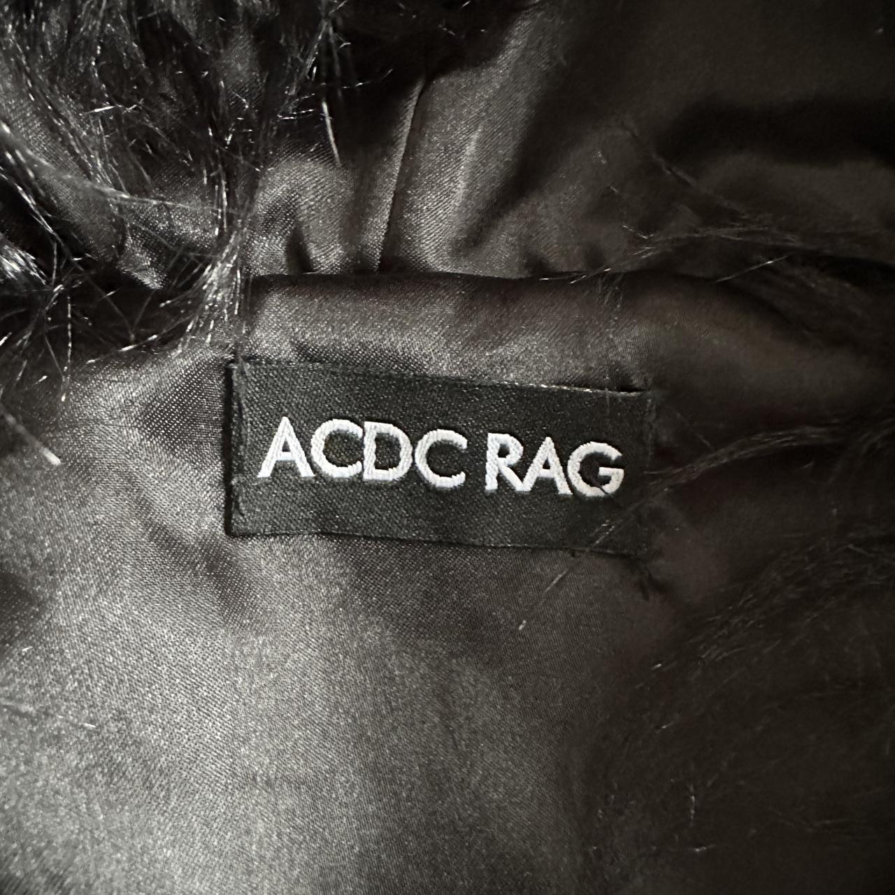 japanese brand ACDC RAG faux faur jacket with... - Depop