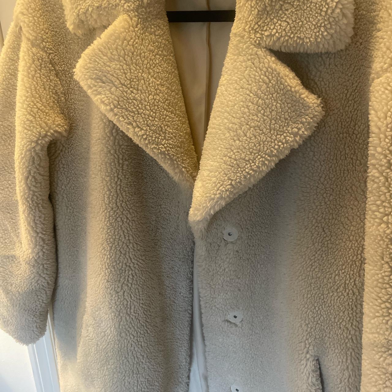 Stand Studio Women's Cream Coat Depop
