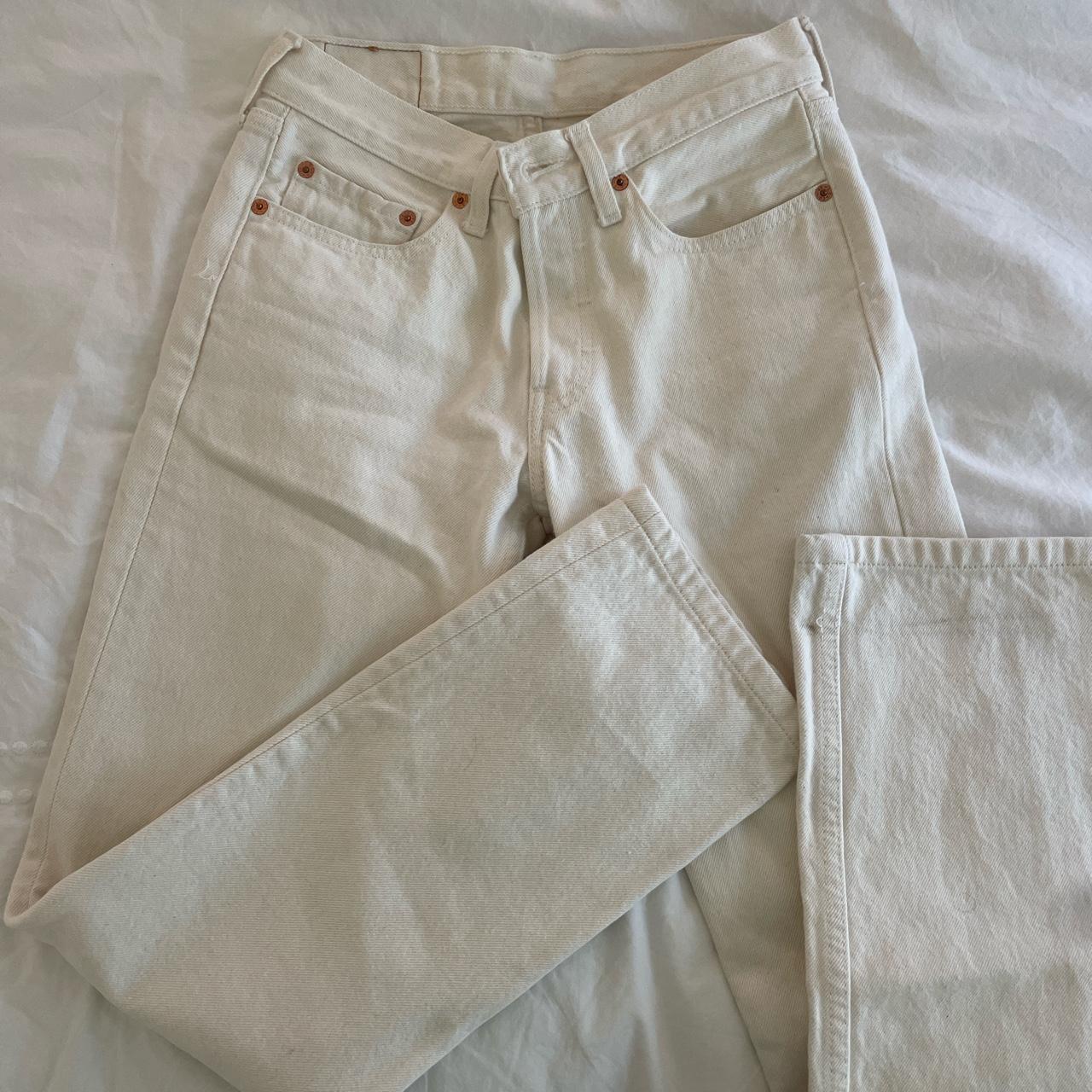 Levis 505 shop womens white jeans