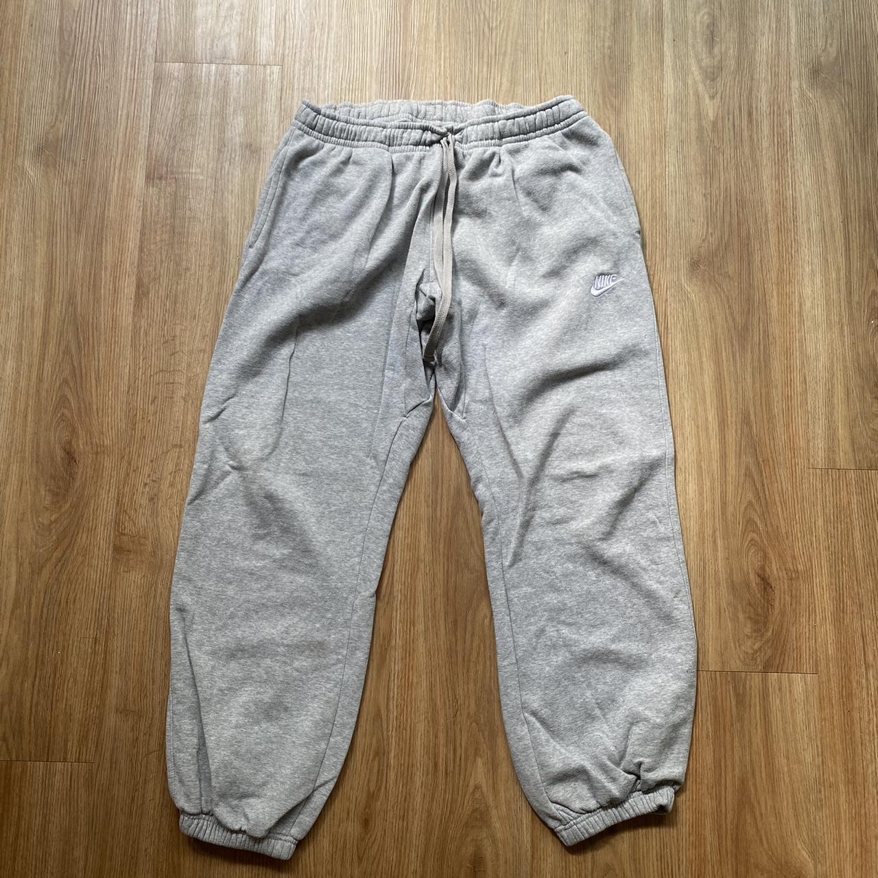 Nike Men's Grey and White Joggers-tracksuits | Depop