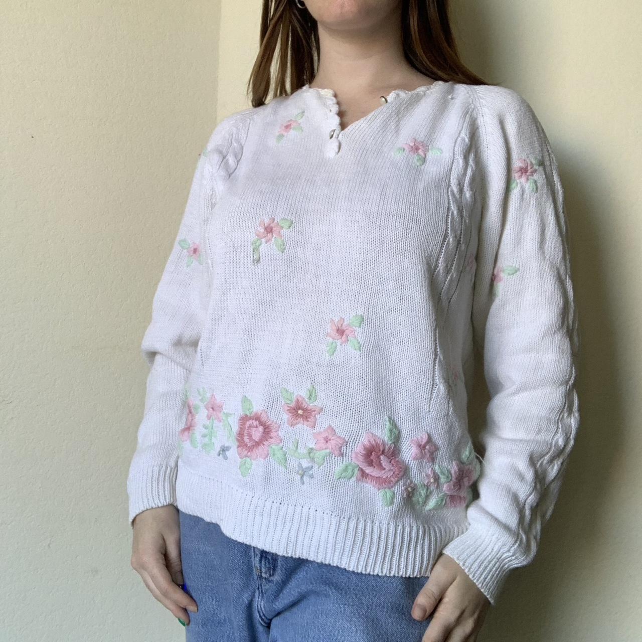 Vintage 90s Floral Cottagecore Sweater, Super lovely...