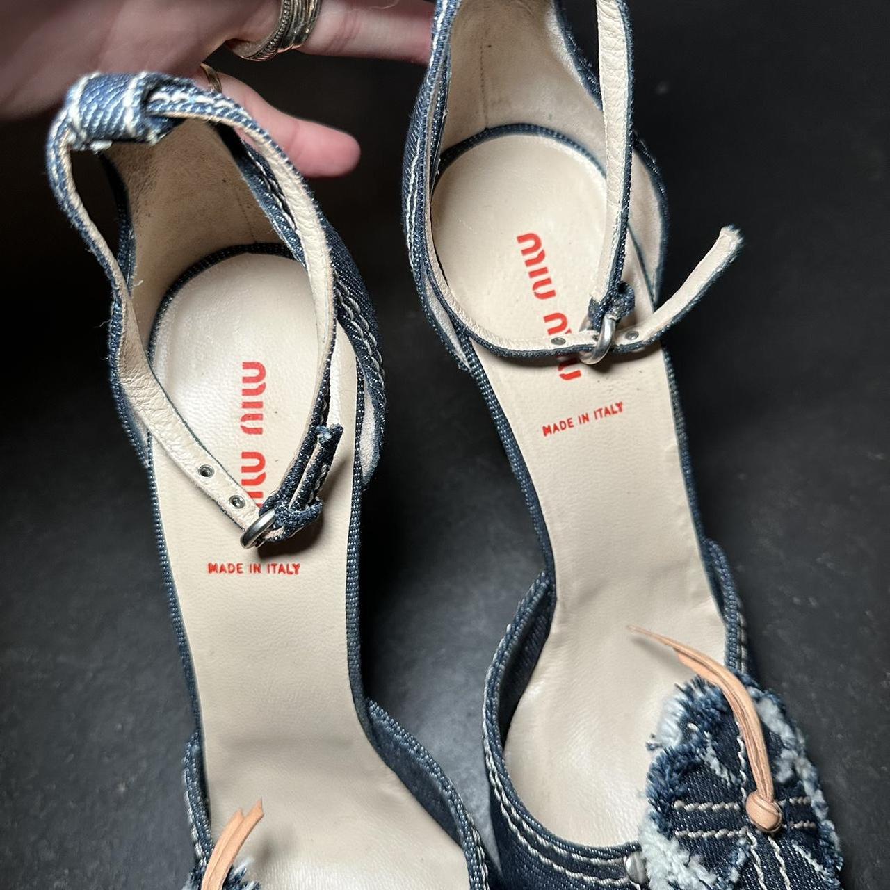 靴 Archive miumiu denim pumps heel shoes Archive miumiu denim pumps heel shoes