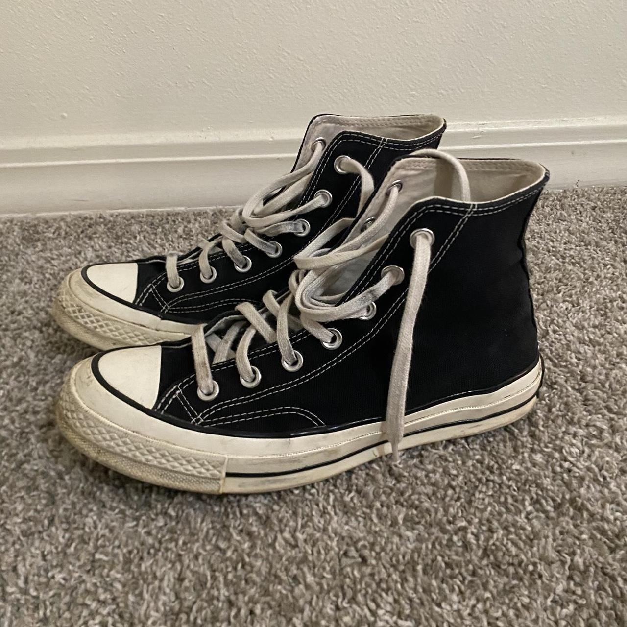 well worn CONVERSE CHUCK TAYLORS but still wearable... - Depop